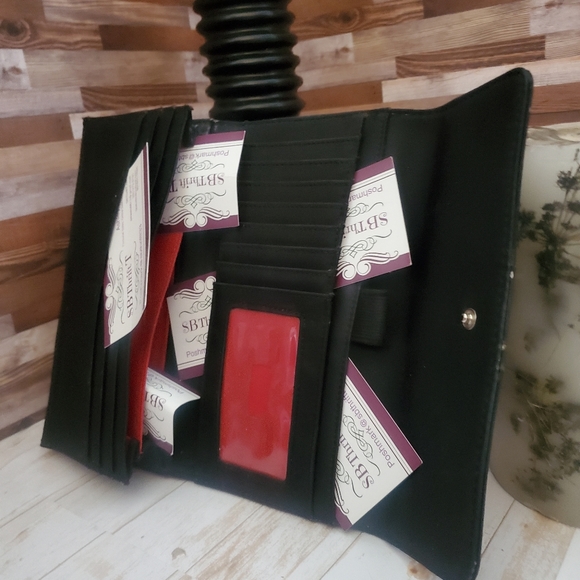 Tommy Hilfiger black leather and canvas wallet - Picture 5 of 6